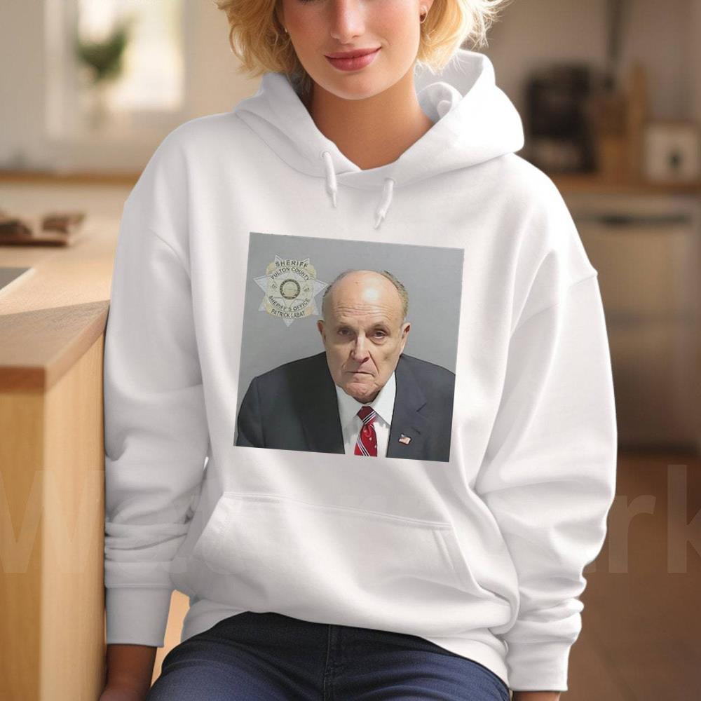 Unisex Rudy Giuliani Mugshot Shirt For Him, Rudy Giuliani Mugshot Hoodie Crewneck
