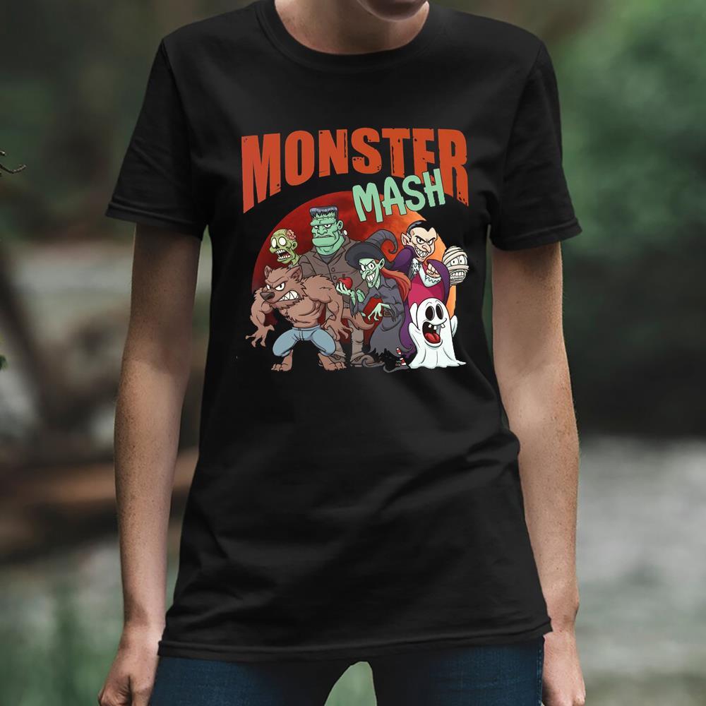 Cute Monster Mash Shirt For Halloween, Retro Monster Mash Sweater Unisex Hoodie