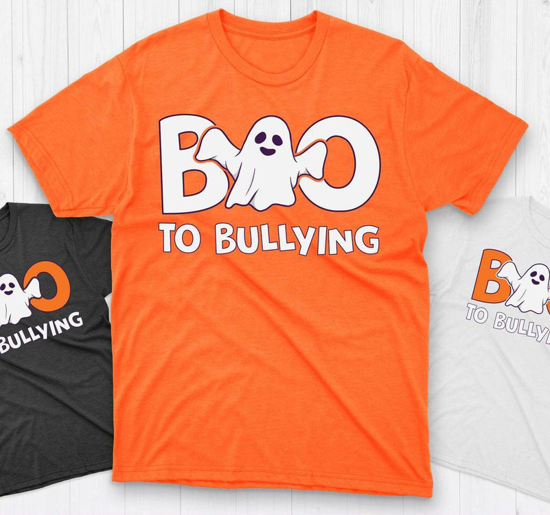 Boo To Bullying Shirt, Anti Bullying Prevention Month Short Sleeve Long Sleeve
