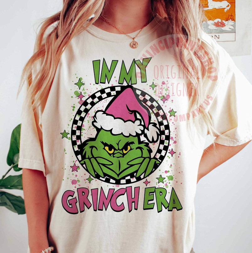 In My Grinc Era Comfort Shirt, Christmas Holiday Unisex T Shirt Crewneck