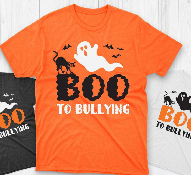 Boo To Bullying Cute Shirt, Anti Bully Long Sleeve Unisex T Shirt