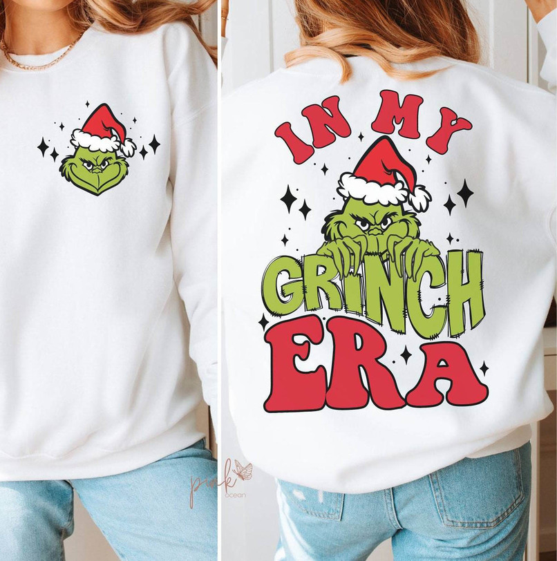 Retro In My Grinch Era Shirt, Christmas Holiday Unisex T Shirt Long Sleeve