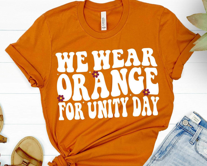We Wear Orange For Unity Day Shirt, Bully Awareness Unity Day Crewneck Unisex T Shirt