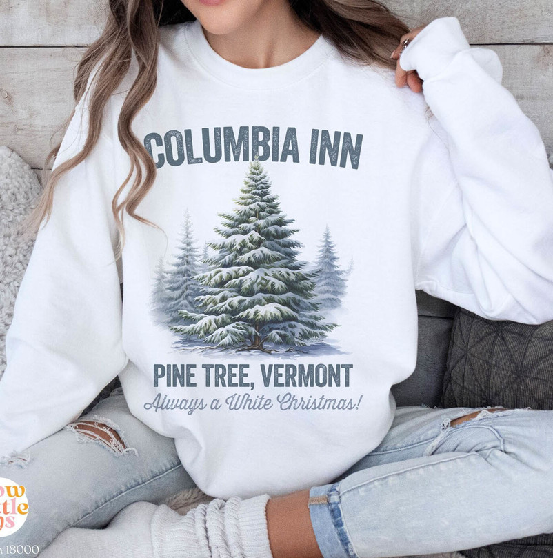 Columbia Inn Pine Tree Vermont Shirt, Christmas Trees Short Sleeve Long Sleeve