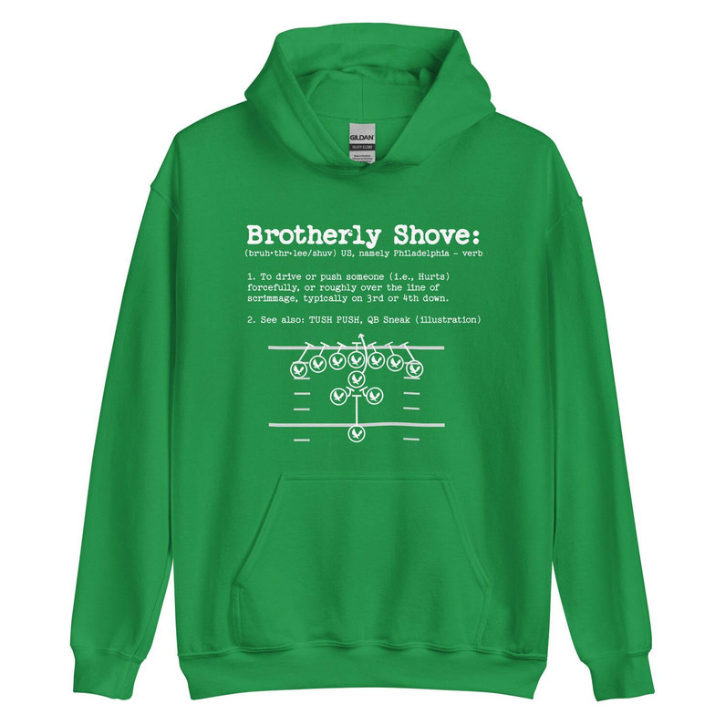 Brotherly Shove Football Definition Shirt, Hilarious Philly Football Long Sleeve Unisex Hoodie