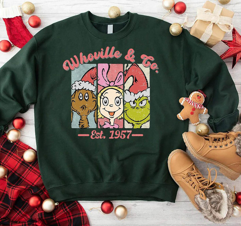 Christmas Whoville Amp Co Est 1957 Shirt, Xmas Party Crewneck Unisex Hoodie