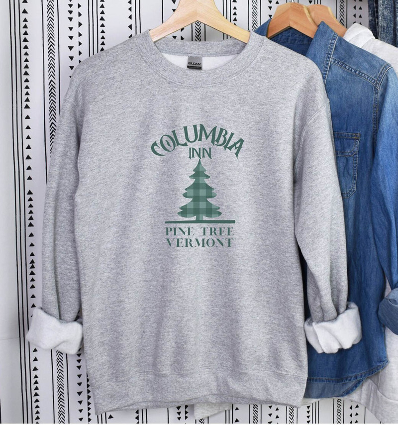 Columbia Inn Pine Tree Vermont Shirt, Pine Tree Crewneck Sweatshirt