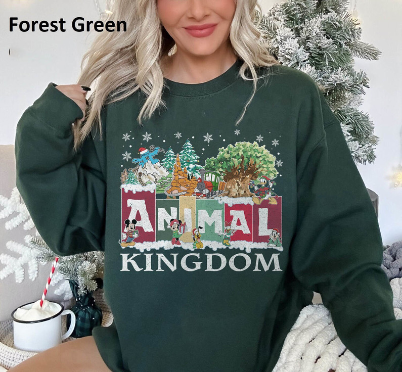 Disney Animal Kingdom Shirt, Christmas Tree Long Sleeve Unisex Hoodie