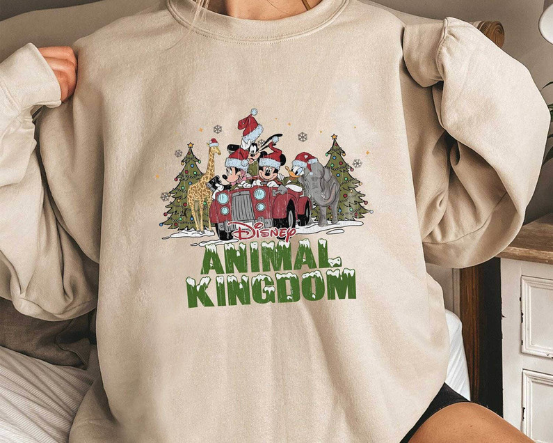Comfort Animal Kingdom Christmas Shirt, Xmas Holiday Unisex T Shirt Short Sleeve