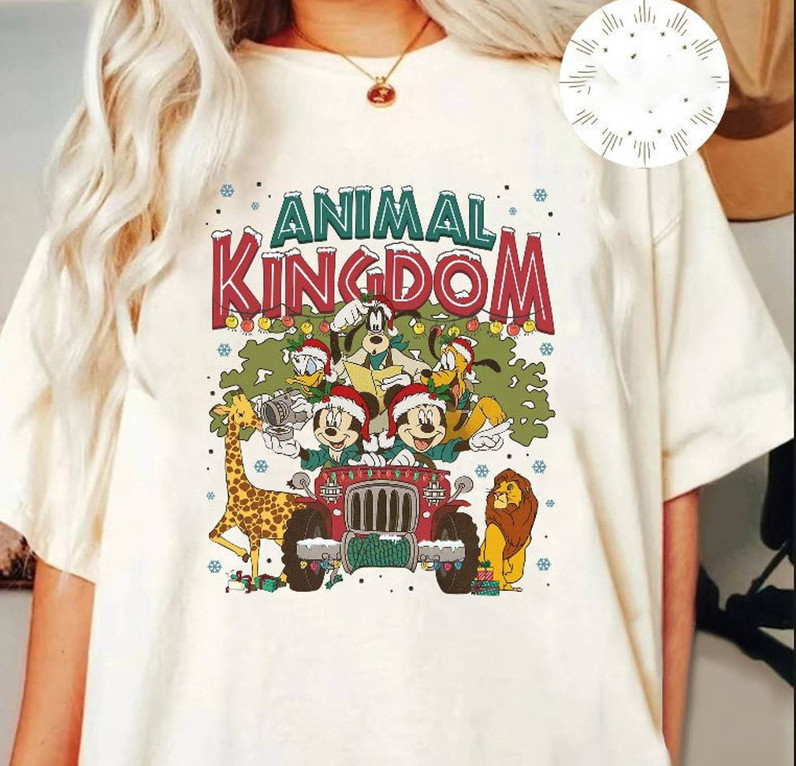 Disney Animal Kingdom Christmas Shirt, Mickey And Friends Safari Mode Long Sleeve Unisex T Shirt