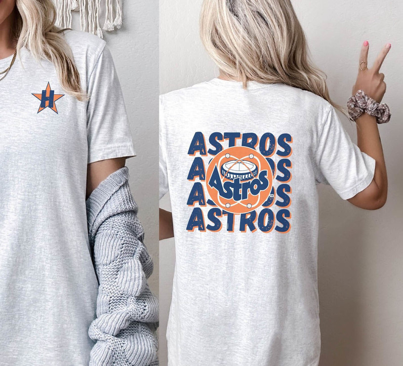 Houston Astros Baseball Retro Shirt, Space City Stros Tee Tops Short Sleeve