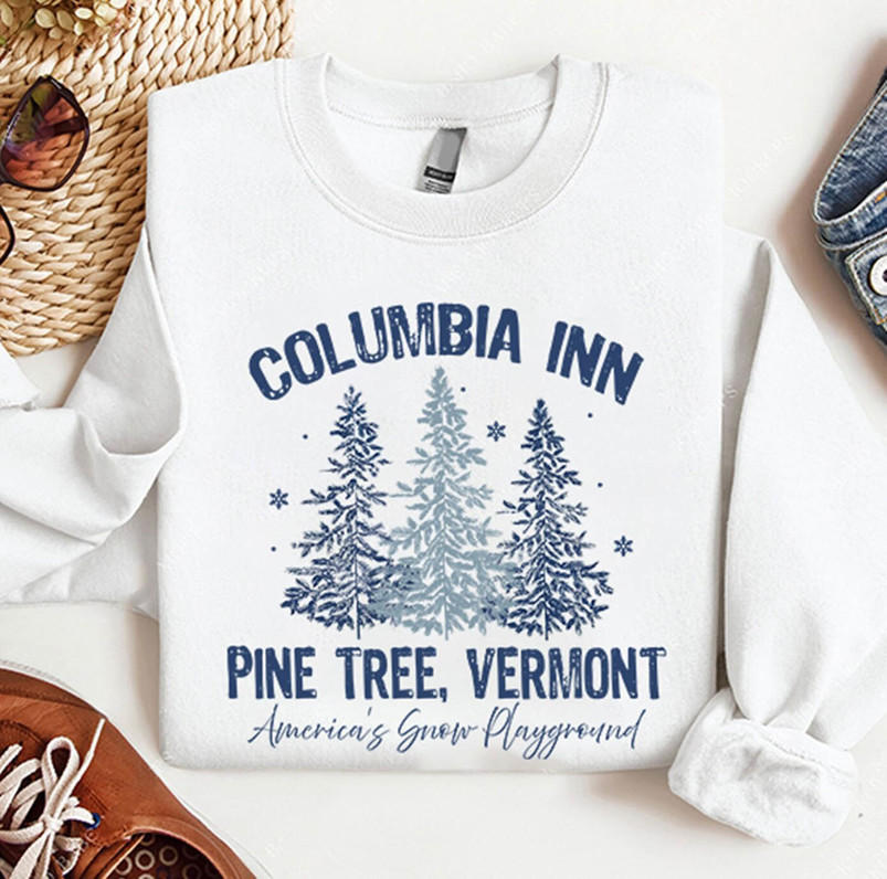 Columbia Inn Pine Tree Vermont Shirt, Christmas Movie Short Sleeve Long Sleeve