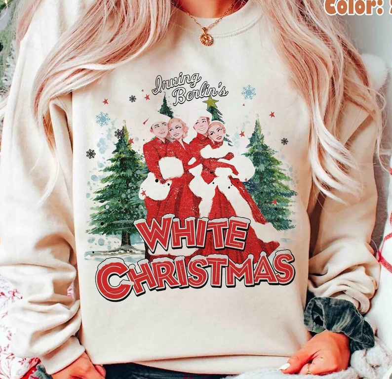 Vintage White Christmas Shirt, White Christmas Movie 1954 T-Shirt Crewneck
