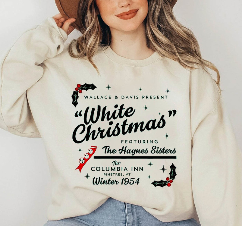 White Christmas Movie Funny Shirt, Wallace And Davis Haynes Sisters Long Sleeve Unisex Hoodie