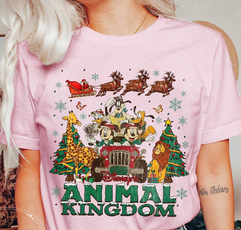 Animal Kingdom Christmas Shirt, Mickey And Friends Animal Kingdom Short Sleeve Hoodie