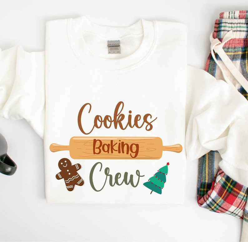 Cookies Crew Funny Shirt, Cookie Christmas Baking Short Sleeve Sweatshirt