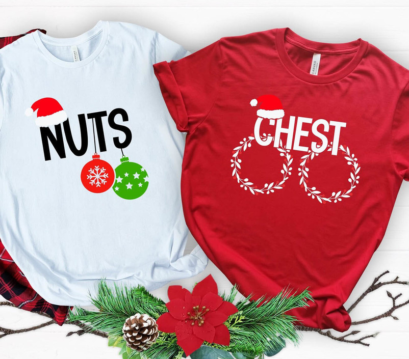 Chest Nuts Christmas Matching Shirt, Funny Christmas Crewneck Unisex Hoodie