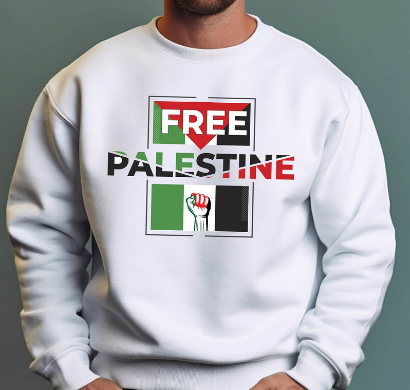 Free Palestine Shirt, Activist Equality Crewneck Short Sleeve