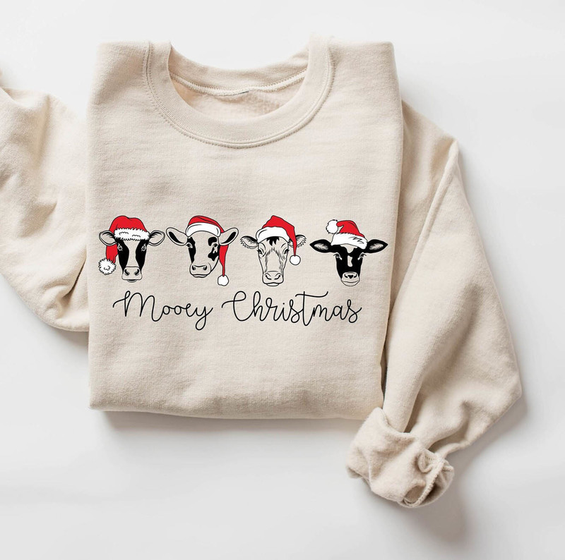 Ute Christmas Cows Shirt, Funny Christmas Cow Long Sleeve Short Sleeve