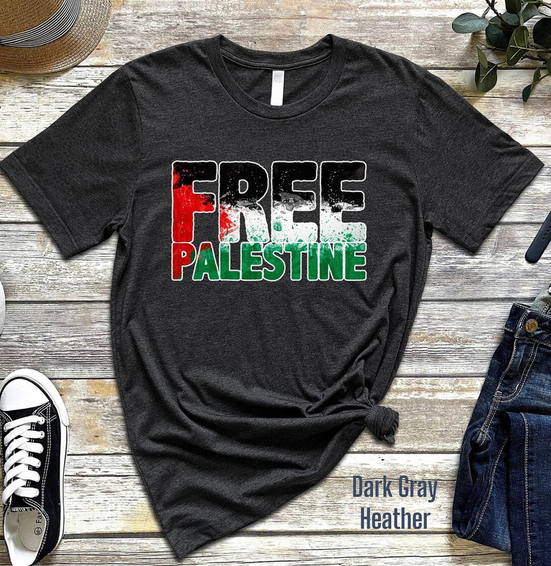 Free Palestine Shirt, Palestine Flag Short Sleeve Tee Tops