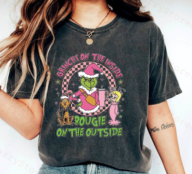Grinch Bougie Shirt, Funny Grinch Christmas Tee Tops Unisex Hoodie