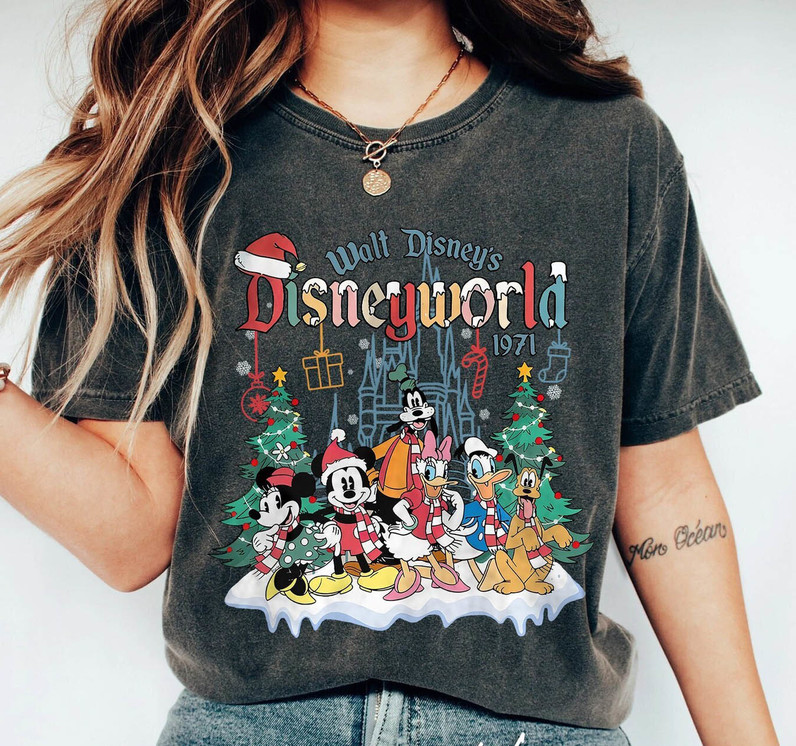 Walt Disney World Funny Shirt, Mickey And Friends Short Sleeve Tee Tops