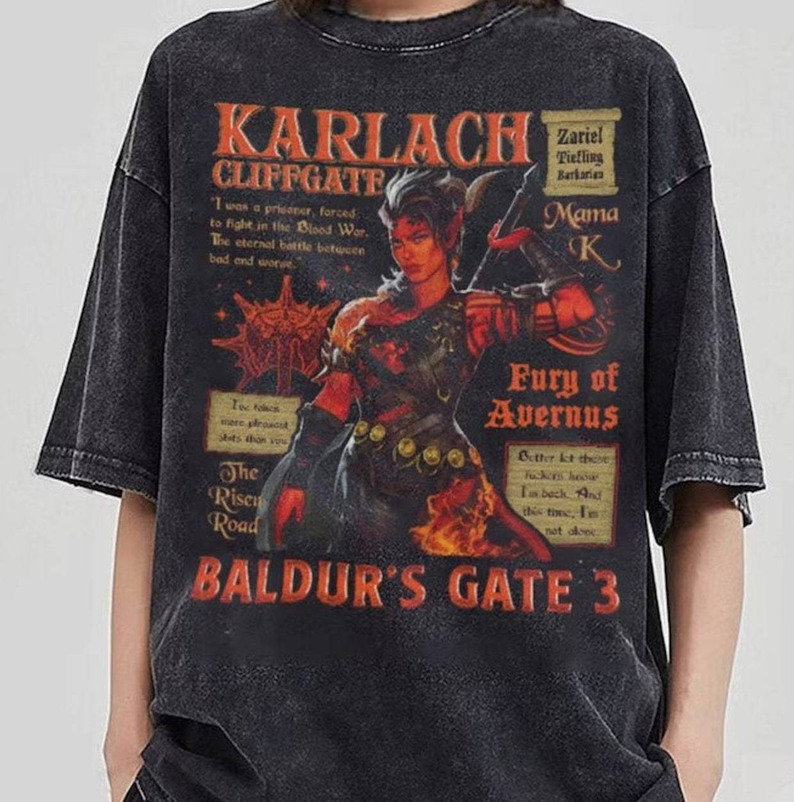 Karlach Baldurs Gate 3 Shirt, Big Buff Mommy Unisex Hoodie Crewneck