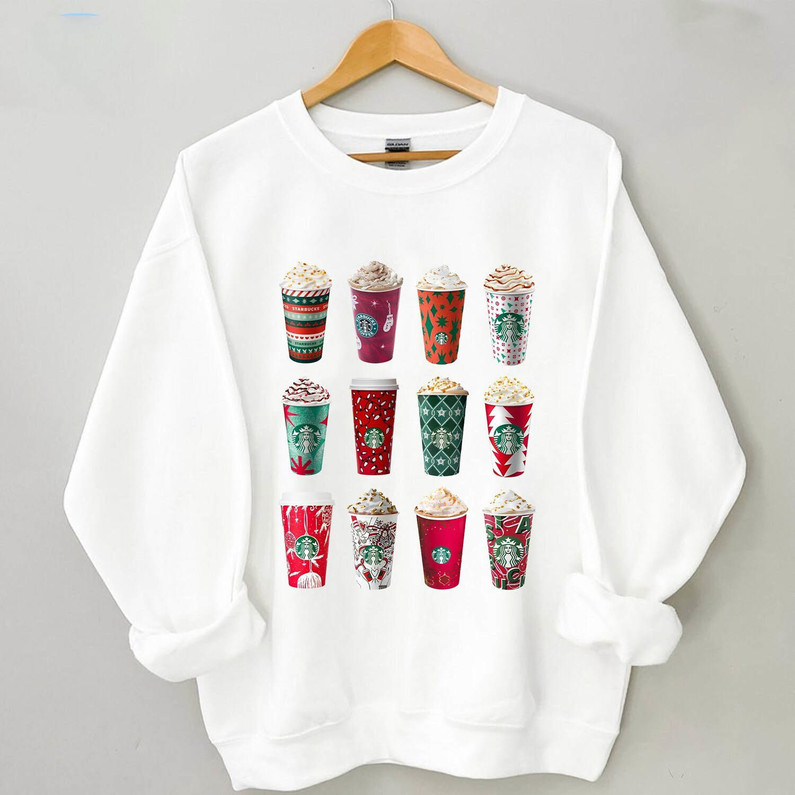 Christmas Starbucks Cup Shirt, Starbucks Coffee Crewneck Unisex T Shirt