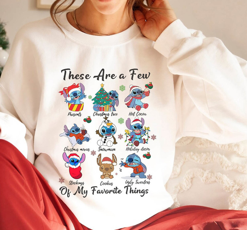 These Are A Few Of My Favorite Things Stitch Shirt, Disney Christmas Unisex  T Shirt Unisex