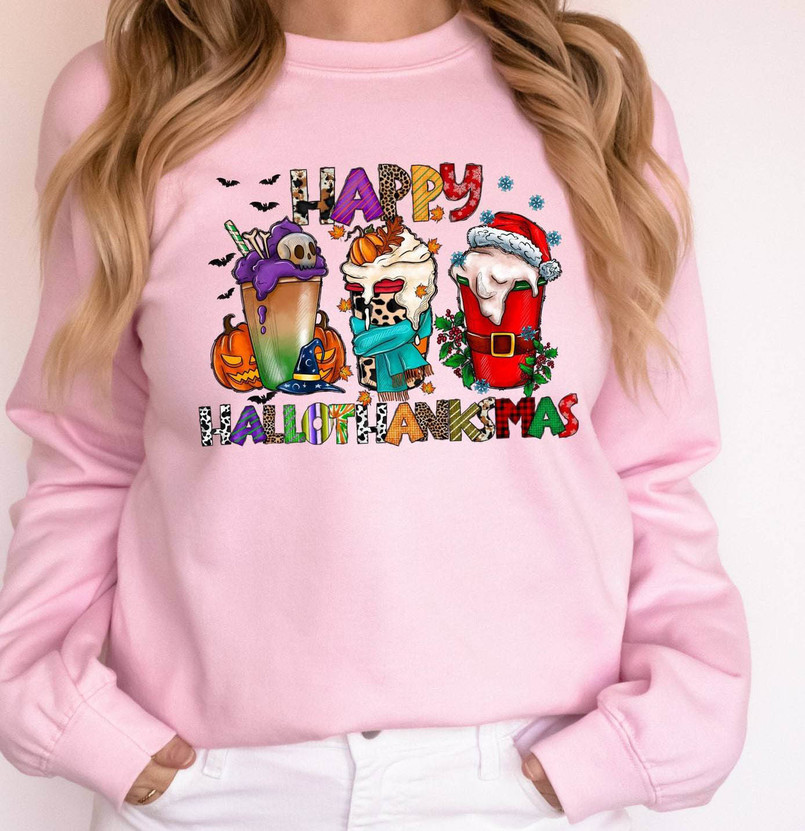 Holiday Season Shirt , Hallothanksmas Crewneck Unisex Hoodie