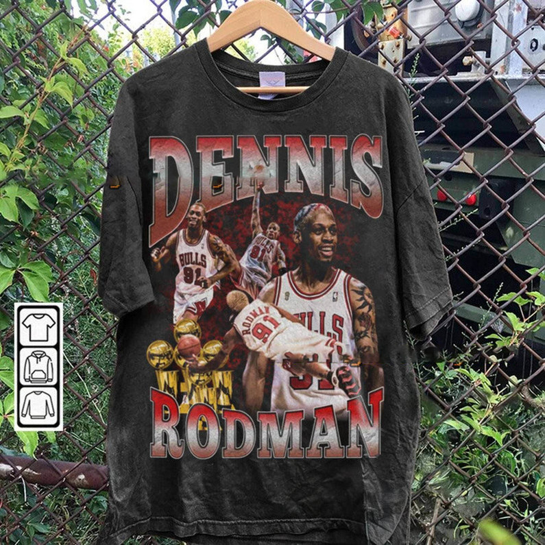 Dennis Rodman Shirt, Vintage Style Sweatshirt Unisex Hoodie