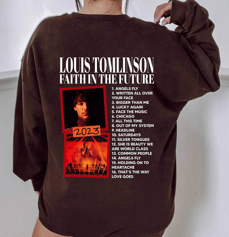 Faith In The Future Tour Shirt, Louis Tomlinson World Tour Crewneck Tee Tops