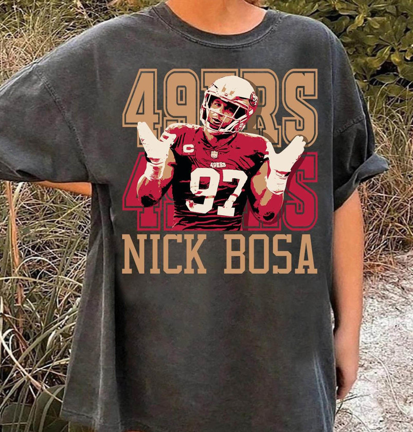 Nick Bosa Shirt, Francisco Football Nfl Short Sleeve Long Sleeve