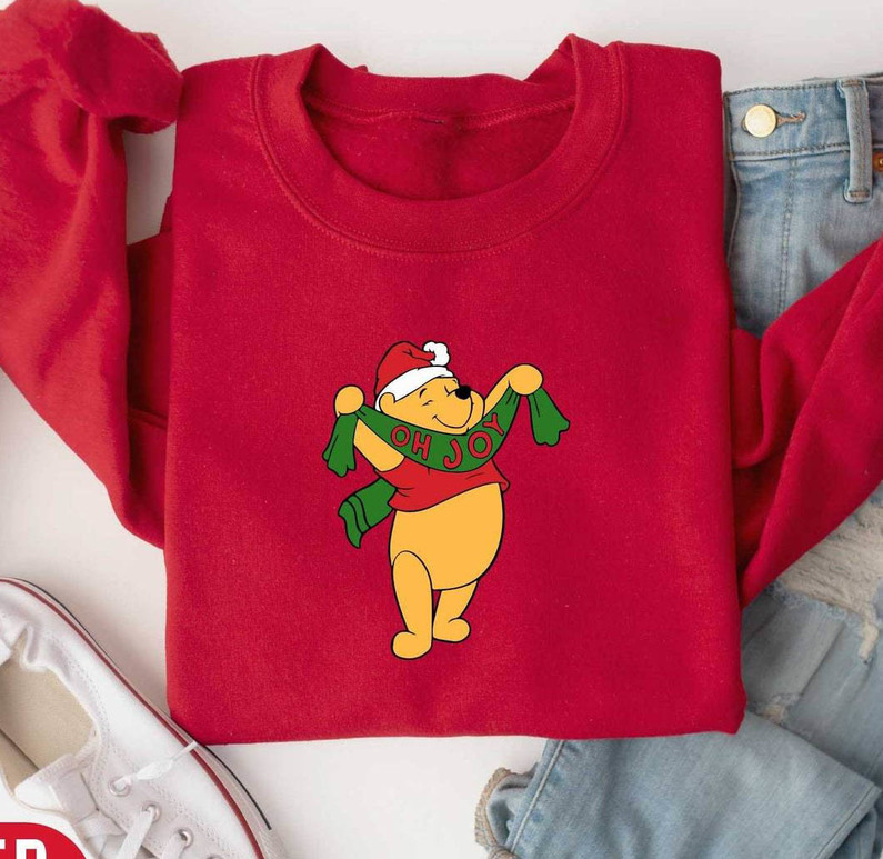 Winnie The Pooh Christmas Shirt, The Most Wonderful Time Of The Year Short Sleeve Unisex T Shirt