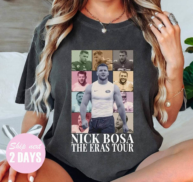 Nick Bosa Eras Tour Vintage Shirt, American Football Unisex T Shirt Short Sleeve
