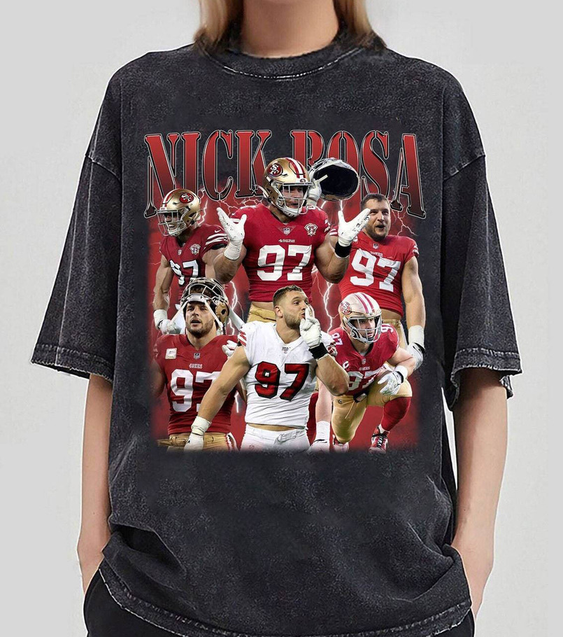 Nick Bosa Trendy Shirt, Vintage Football Sweatshirt Short Sleeve