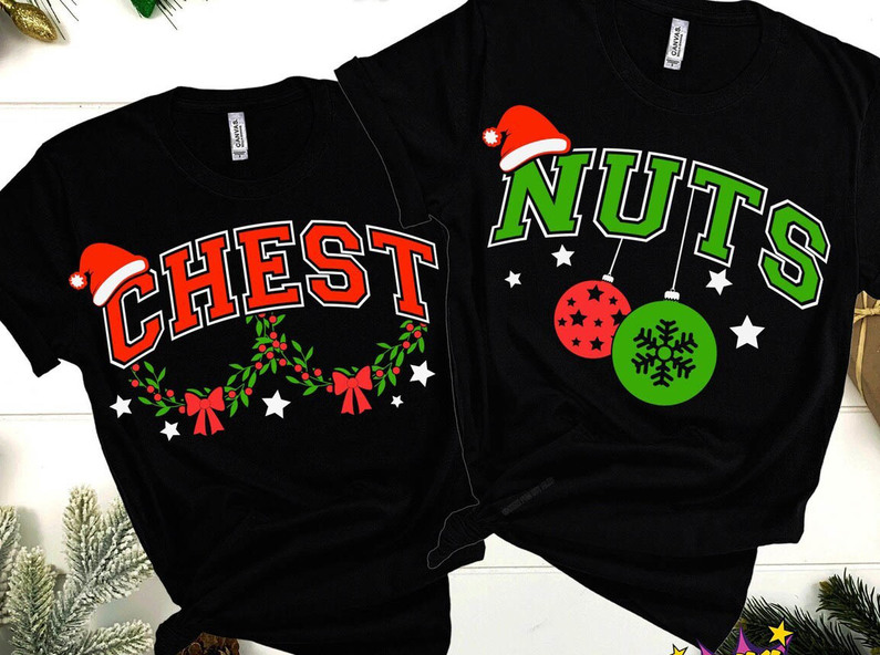 Chest Nuts Christmas Couple Shirt, Funny Unisex Hoodie Crewneck