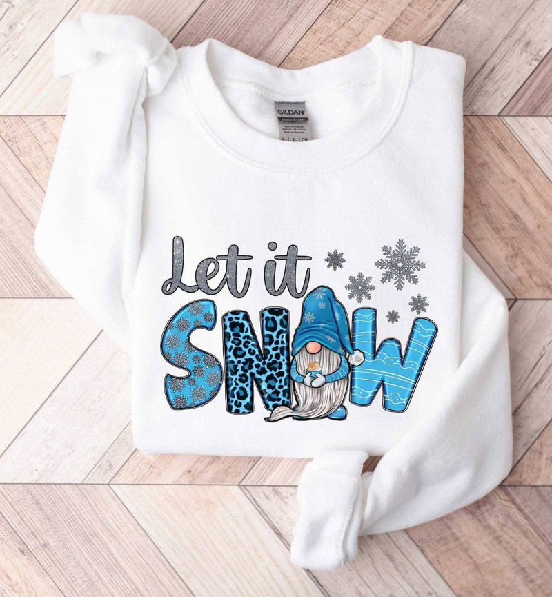 Let It Snow Christmas Shirt, Winter Vintage Unisex T Shirt Long Sleeve