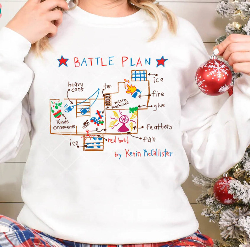 Battle Plan Shirt, Christmas Movie Crewneck Unisex Hoodie