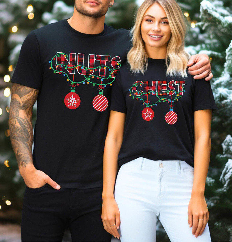 Chest And Nuts Shirts, Christmas Matching Crewneck Unisex Hoodie