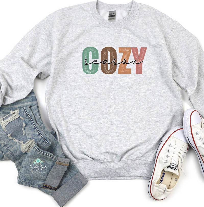 Cozy Season Shirt, Cozy Fall Vibes Short Sleeve Sweatshirt