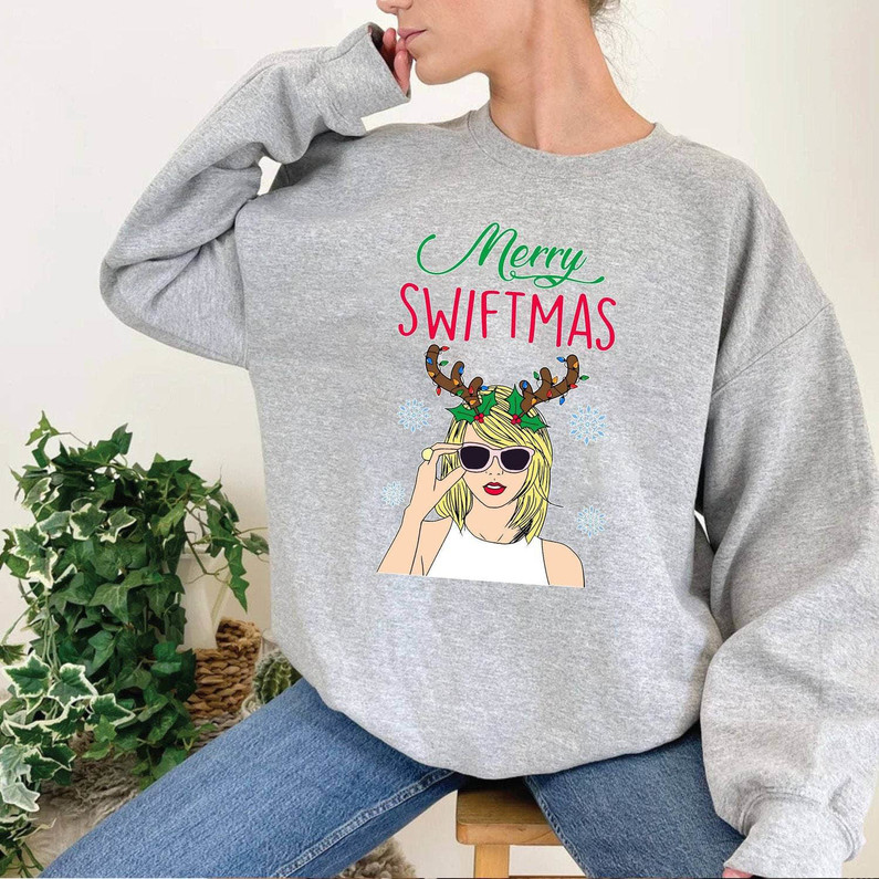 Merry Swiftmas Shirt, Taylor's Version Crewneck Sweatshirt Unisex T Shirt