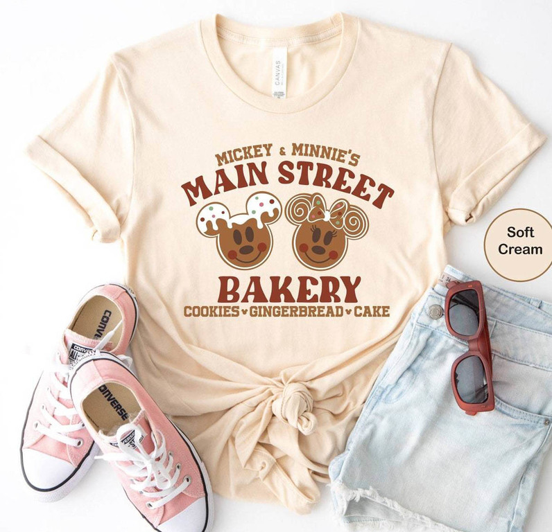 Mickey Minnie Main Street Bakery Disney Shirt, Gingerbread Winter Unisex Hoodie Tee Tops