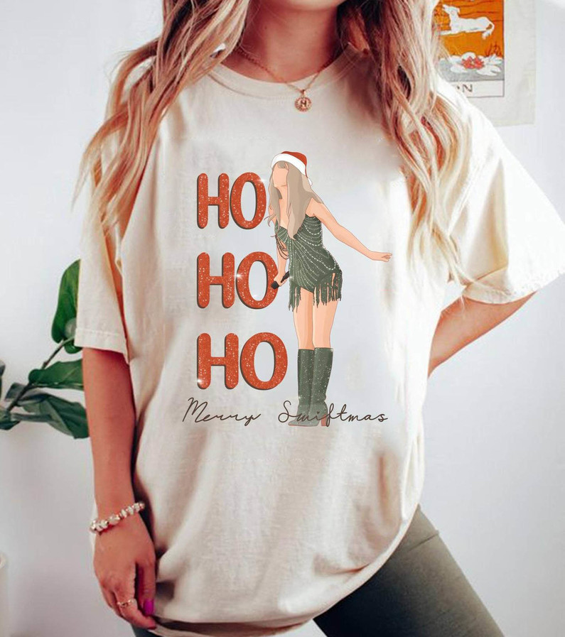 Ho Ho Ho Merry Swiftmas Shirt, Funny Christmas Hoodie Long Sleeve