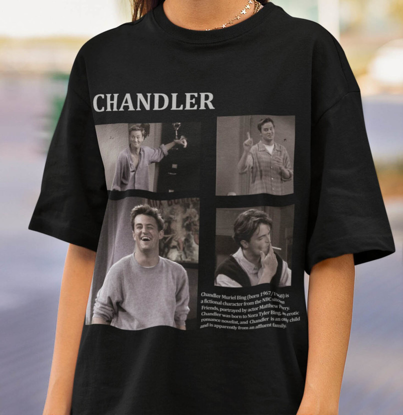 Matthew Perry Shirt, Retro Chandler Short Sleeve Unisex T Shirt