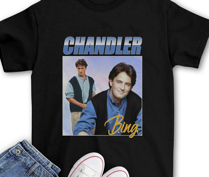 Chandler Bing Shirt, Friends Tv Series Matthew Perry Long Sleeve Unisex Hoodie