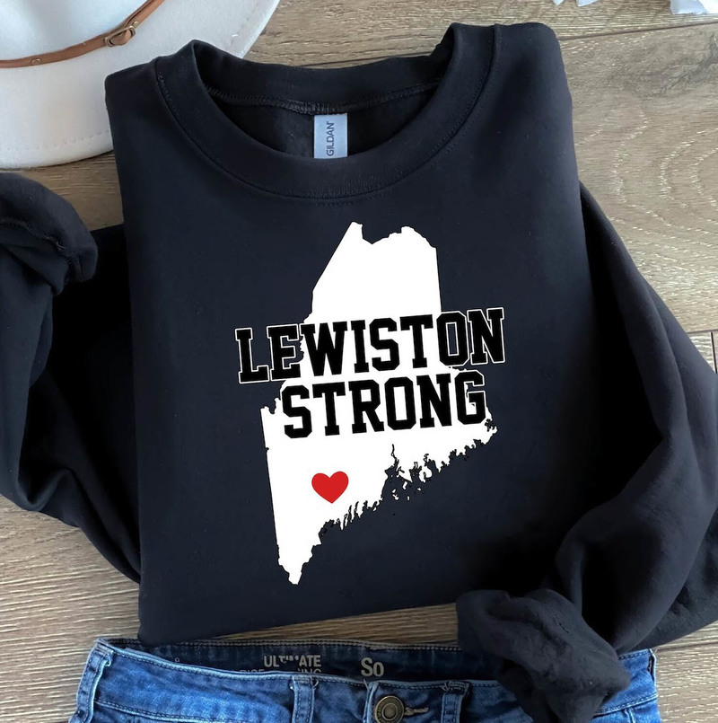 Lewiston Strong Shirt, Love Maine Short Sleeve Hoodie