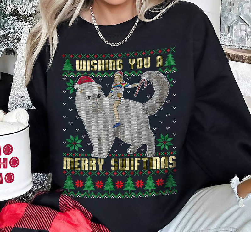 Wishing You Have A Merry Swiftmas Shirt, Taylor Swiftmas Crewneck Sweatshirt Unisex Hoodie