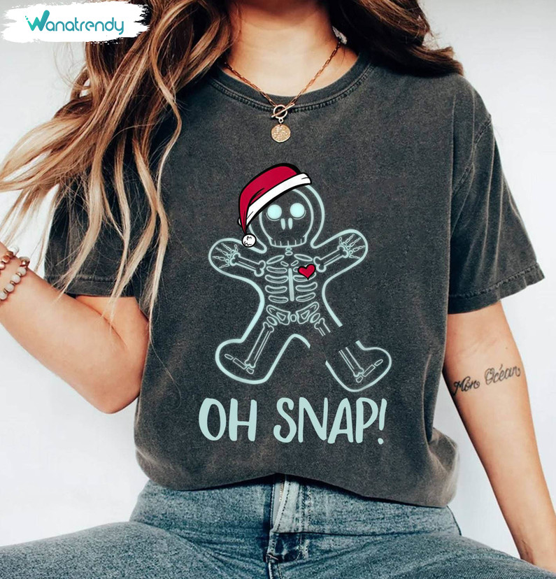 Oh Snap Gingerbread Shirt, Christmas Lover Unisex T Shirt Sweater