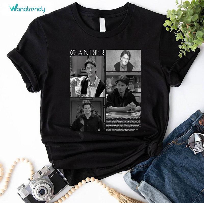 Chandler Bing Vintage Shirt, Matthew Perry Long Sleeve T-Shirt